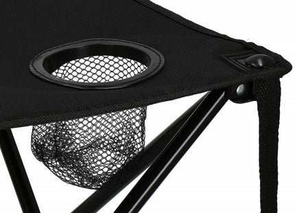 Campingtafel Inklapbaar | Inclusief Draagtas | Polyester | Zwart