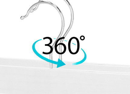 Kledinghangers met Klemmen - 2 Stuks - Draaibaar - Luxe - Inclusief Knijpers - Wit