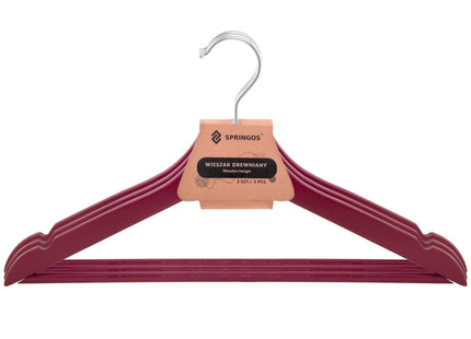 Kledinghangers | Kledinghanger | 3 Stuks | Rood