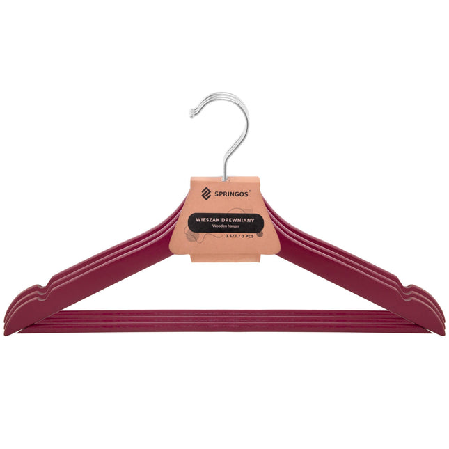 Kledinghangers | Kledinghanger | 3 Stuks | Rood