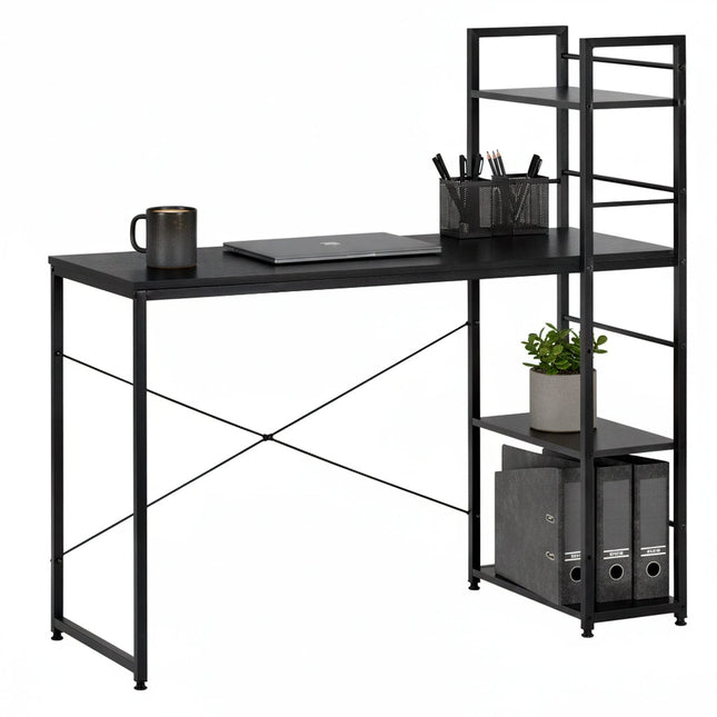 Bureau – Werkbureau – Computer Bureau – Bureautafel – 100 x 50 x 76 cm – 50 Kg - industriële - Zwart