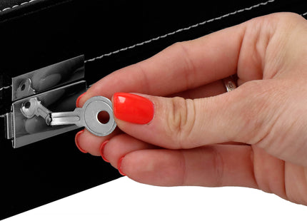 Horlogedoos - Brillendoos - Horlogebox - Opbergdoos - Zwart - Creme - 6 Horloges - 3 Brillen