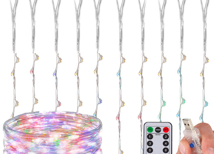 Lichtgordijn | IJspegel Verlichting | Inclusief USB En Afstandsbediening | 300 LED | 3 M | Multicolor |