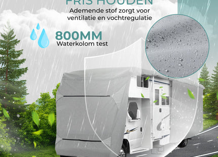 Camperhoezen - Caravanhoes - Caravan beschermhoezen - Waterdicht - UV-bestendig - 4 Laags - 6,60 x 2,35 x 2,75 M - (170g/m²)