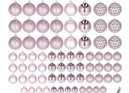 Kerstballen | 100 Stuks | Roze Tinten