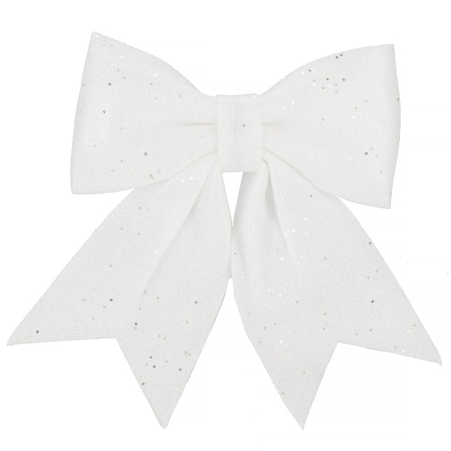 Kersthanger | Kerstversiering | Kerstdecoratie Voor Binnen | Kerststrik | Wit | 30 cm | 1 Stuk