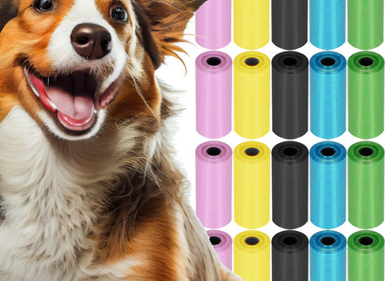 Hondenpoepzakjes - 20 Rollen - Meerkleurig - 360 Stuks
