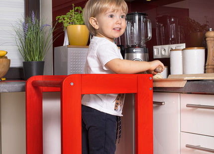Leertoren Montessori | Leertoren Keukenhulp | Keukentoren | Leertoren Peuters | Stabiel | Rood
