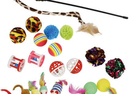 Kattenspeeltjes - 21 Stuks - Inclusief Tunnel - Speelgoed - Duurzaam