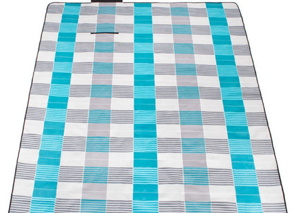 Picknickkleed | Picknickdeken | Buitenkleed | Picknick | 240 x 200 cm | Blauw/Grijs/Wit
