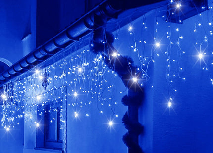 IJspegel Verlichting | 12 m + 2.5 m Snoer | 300 LED | Blauw | Koppelbaar | Flash