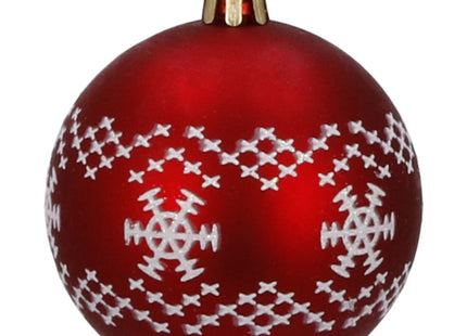Kerstballen | 30 Stuks | 5 cm | Rood/Wit