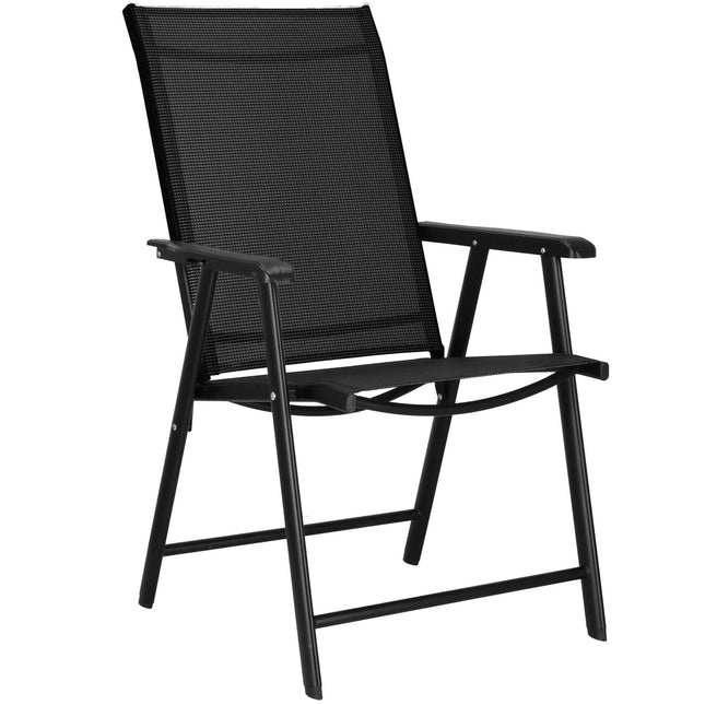Terrasstoel - Tuinstoel - Metaal - Grijs/Zwart - 130 KG