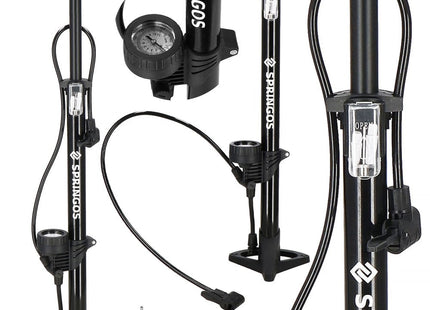 Fietspomp | Fietspomp Met Drukmeter | Zwart