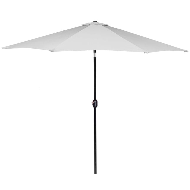 Parasol | Parasols | Kantelbaar | Met Ventilatie | Licht Grijs | 300 cm