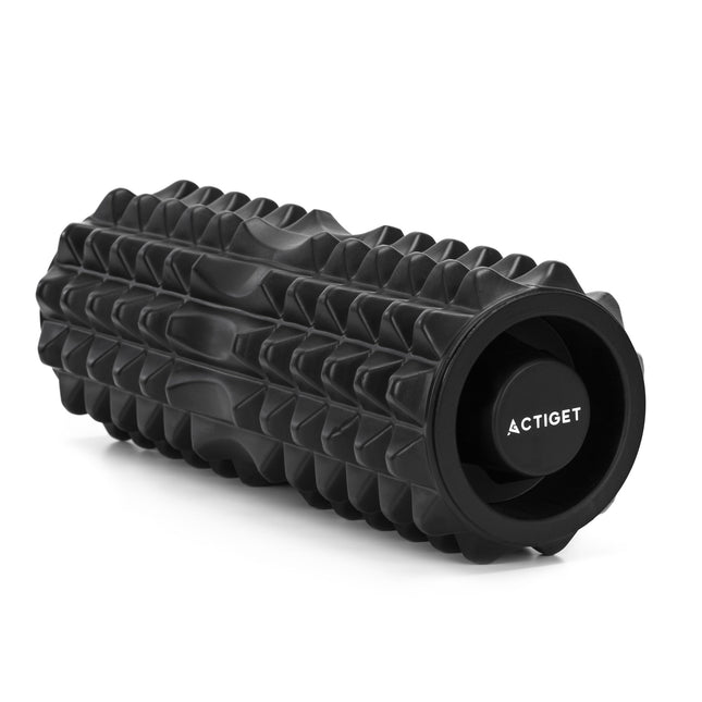 Foamroller | Foam Roller | Medium Hardheid | Triggerpoints | 33 cm | Zwart