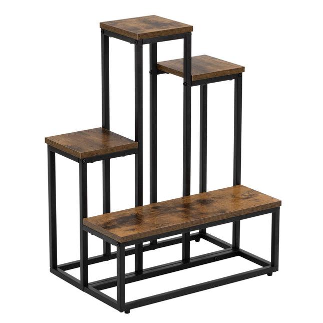 Plantenrek | Plantenrek Binnen | Plantenrek Buiten |  51 X 34 X 67 CM | Hout | 4 Etages | 40 KG