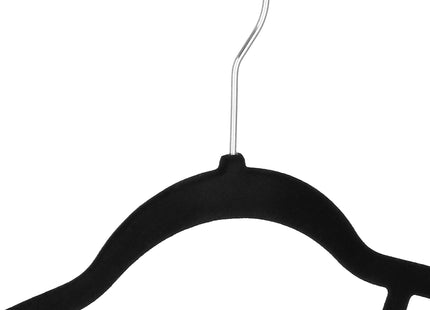 Velours Kledinghangers - 3 Stuks - Draaibaar - Luxe - Zwart