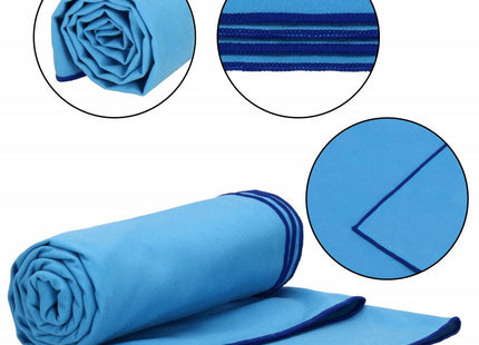 Strandlaken | Badlaken | Strandhanddoek | Microvezel | 180 x 90 cm | Blauw