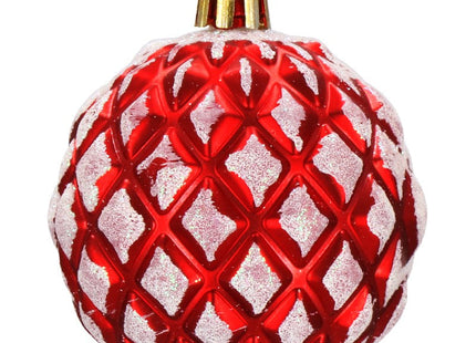 Kerstballen | 30 Stuks | 6 cm | Rood/Wit