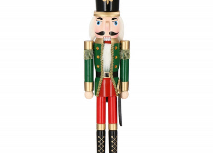 Notenkraker Kerst | 60 cm | Groen/Rood/Goud/Zwart