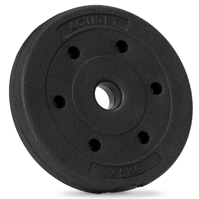 Halterschijf | 1 x 2,5 kg | Kunststof | Zwart | 29 MM