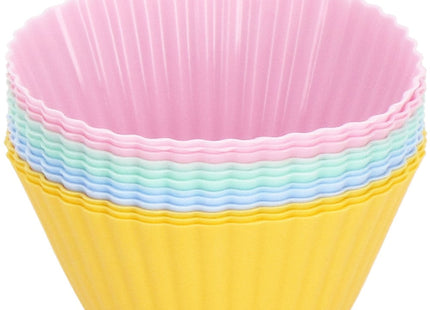 Cupcake Vormpjes | Siliconen Bakvormen | 12 Stuks | Multicolor