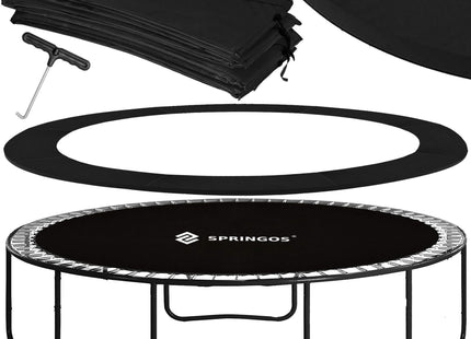 Trampoline | Trampoline met veiligheidsnet | Tuin | 365-374 cm | Zwart/Geel