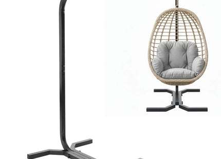 Standaard Hangstoel | Egg Hangstoel | 180 Kg | Zwart | 92 - 92 -205 cm