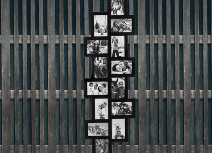 Fotolijst - 14 Foto's - Collage - Staand/Liggend - 118 x 36 cm - Zwart