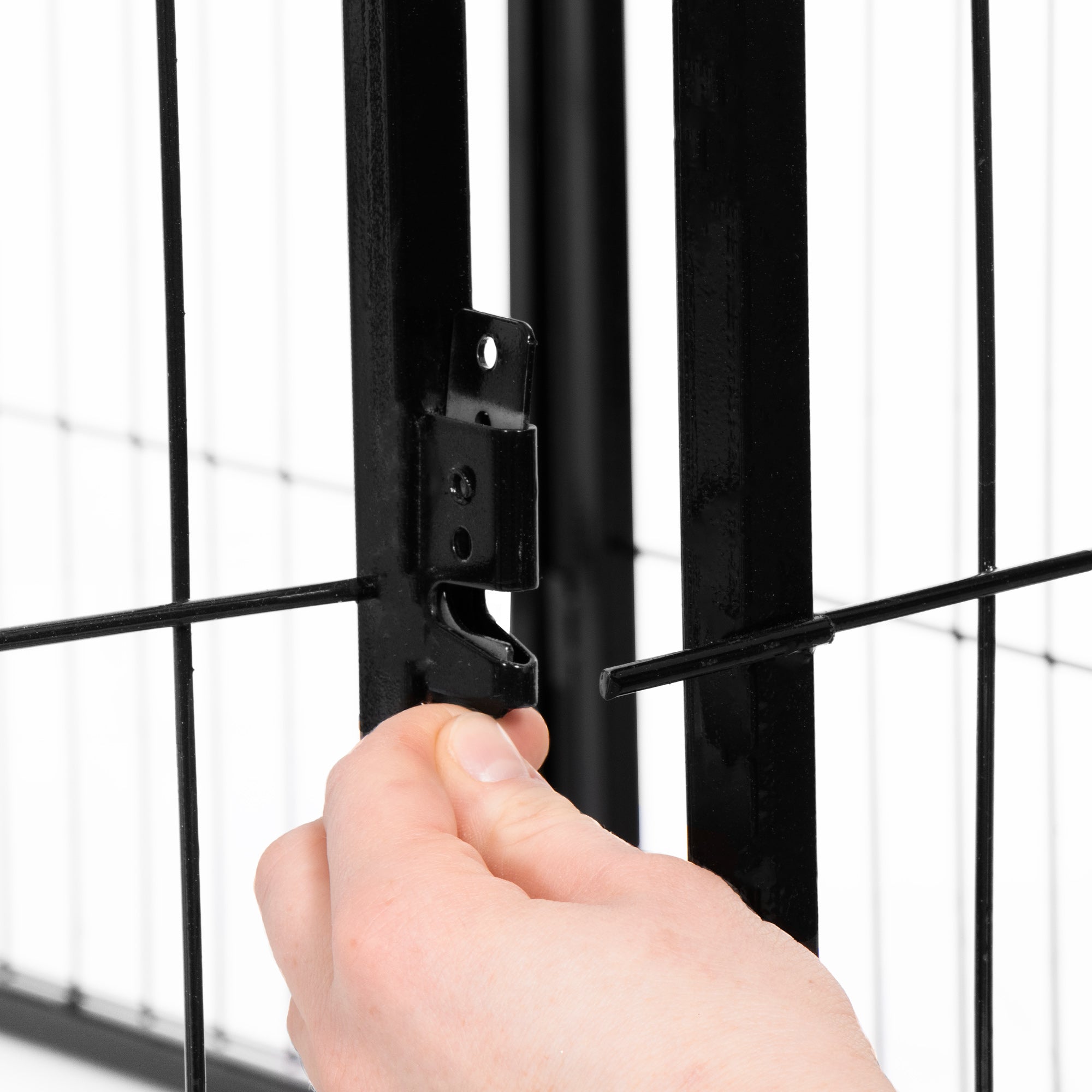 Puppyren -  Opvouwbaar - Metaal - Zwart - 165x84x60 CM