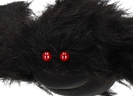 Halloween Decoratie - Spin - Fluffy - Zwart - 90 x 17 Cm