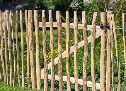 Poort - Schapenhek - Tuinhek - Hazelaarhout - Wicket - 90x100 cm - Bruin