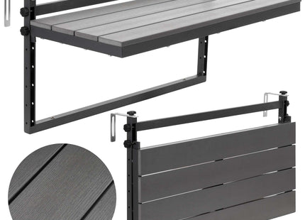 Balkontafel - Opvouwbaar - Verstelbaar - 80x37 cm - 20 KG