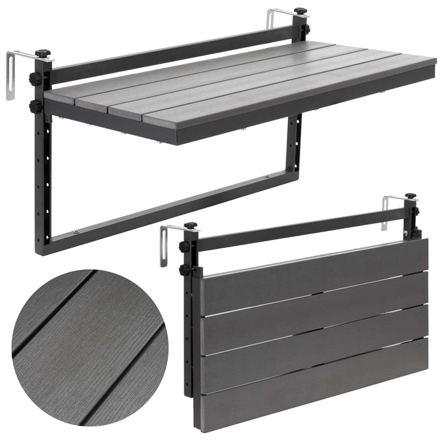 Balkontafel - Opvouwbaar - Verstelbaar - 80x37 cm - 20 KG