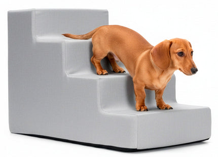 Hondentrap - Hondenloopplank - 4 Hellingen - Opstapje - Voor Grote en Kleine Honden - Zachtgrijs - 40 Cm