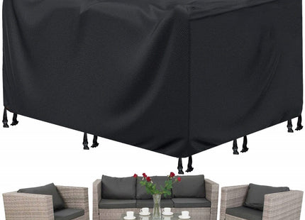 Tuinsethoes | Beschermhoes Tuinset | Hoes Tuinset | Waterbestendig | 250 x 200 x 80 cm | Zwart