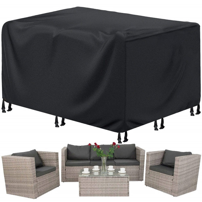 Tuinsethoes | Beschermhoes Tuinset | Hoes Tuinset | Waterbestendig | 250 x 200 x 80 cm | Zwart