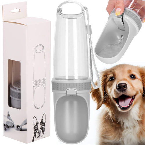 Drinkfles voor honden met uitklapbaar drinkbakje