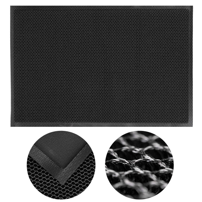 Deurmat - Buitenmat - Droogloopmat - Anti -Slip - Zwart - 60 x 90 Cm