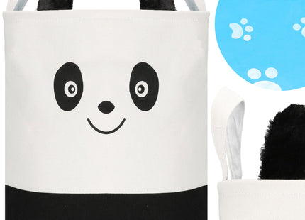 Opbergmand - Speelgoedmand - Kledingmand - Organizer - Deksel - Panda - Handvatten
