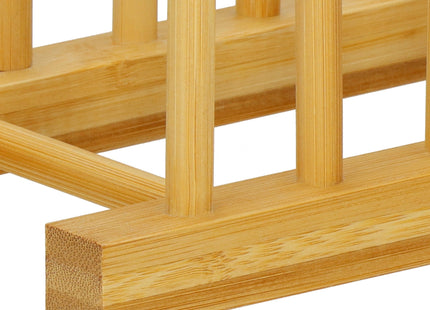 Bordenstandaard - Bordenhouder-  Afdruipen - Servies -  Organizer - 8 Vakken - Bamboe