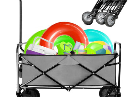 Bolderkar | Opvouwbare Bolderkar | Opvouwbaar | 105L | 90 x 52 x 120 cm | Grijs