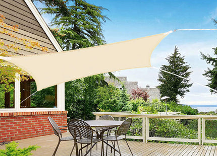 Schaduwdoek | Zonnezeil | Vierkant | 3 x 3 m | 90% Schaduw | Crème | 160 g/m2