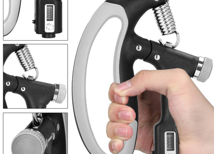 Handtrainer | Handknijper | Zwart/Grijs | 10-100 Kg