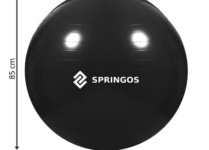 Fitnessballen - Yoga Bal - Pilates - Zwangerschap - Met Pomp - PVC - Zwart - 150 Kg - 85 Cm