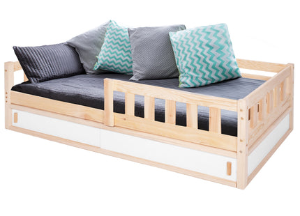 Kinderbed  - Veiligheid - Kasten - Hout - Lichtbruin - 160 x 80cm