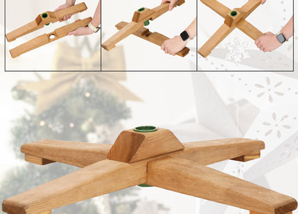 Kunstkerstboom | Premium Royal | Sneeuw | Dennenappels | 150 cm | Zonder Verlichting | Houten Standaard