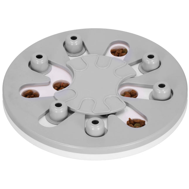 Voerbak - Hondenspeelgoed - Interactief - Educatief - Honden - Katten - Grijs/Wit