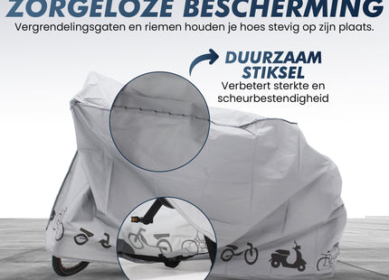 Fietshoes - Scooterhoes - Motorhoes - Waterdicht - Grijs - 210 x110 x80 CM
